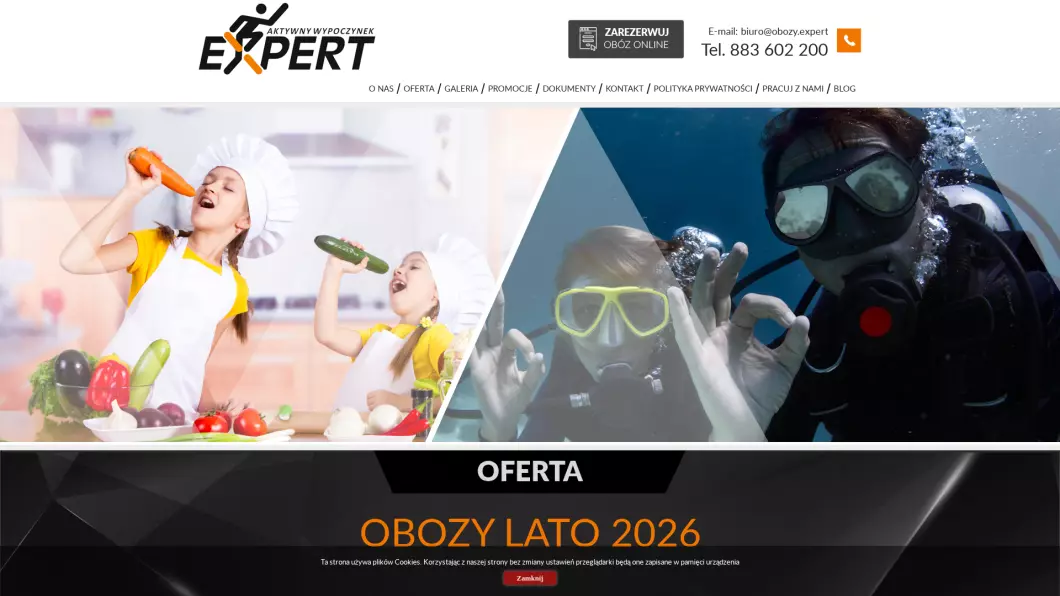 Kolonie dla dzieci - Obozy Expert - podgląd
